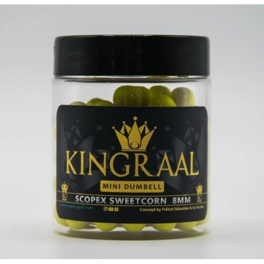 KINGRAAL Mini Dumbell Yellow Scopex Sweetcorn 8mm 50gr - Image 3