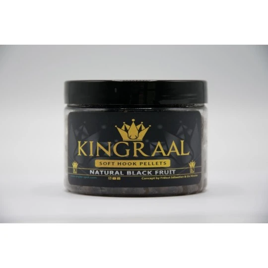 KINGRAAL Soft Hook Pellet 6mm Natural Black Fruit 100gr - Image 2