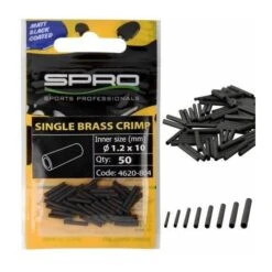 SPRO Matte Black Single Brass Crimp 10st